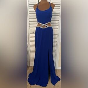 NWT Nordstrom Speechless Mermaid Jeweled Dress Royal Blue Sz 9 MSRP $119